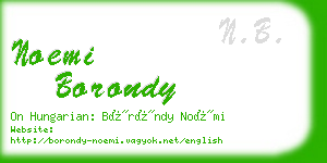 noemi borondy business card